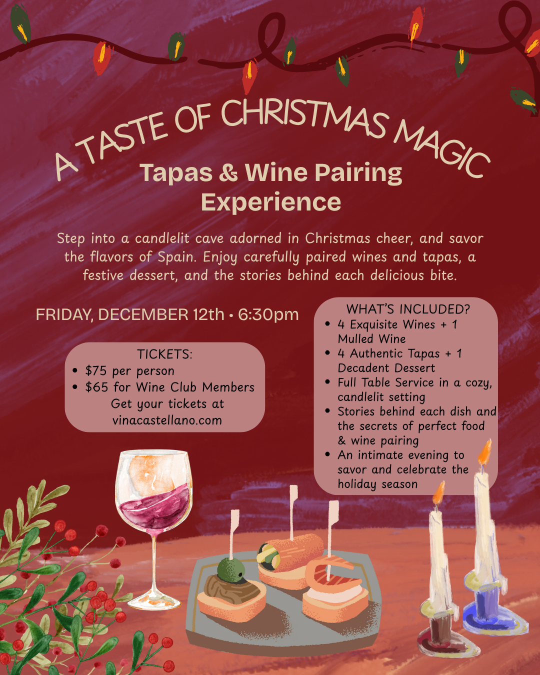 Ticket - Tapas & Wine Pairing